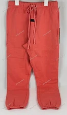 FEAR OF GOD ESSENTIALS SWEATPANTS "CORAL" SIZE LARGE AUTHENTIC
