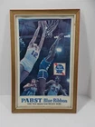 PABST Blue Ribbon Beer Picture Sign VINTAGE NBA BASKETBALL BAR TAVERN DISPLAY