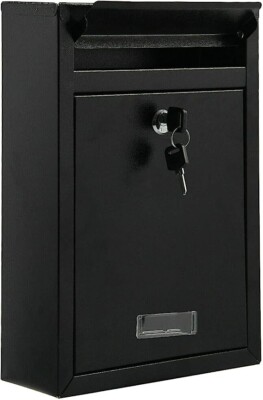 Großer Wandanbau Metall Postkasten abschließbar Briefpost Outdoor mit Schlüsseln