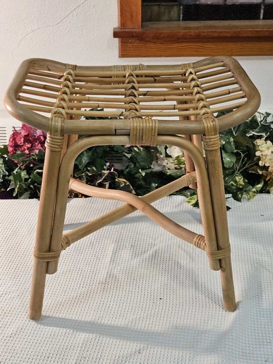 Rattan bamboo bench deals