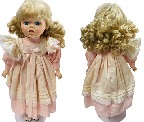Lot of 3 VINTAGE PORCELAIN DOLLS "SWEET IN PINK" 10", 14" & 18" ~ PEROWNED. - Picture 5 of 13