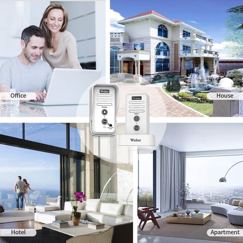 Wuloo Wireless Doorbell Intercoms Rechargeable Door Bell for Home 1/2Mile Range - Picture 6 of 9