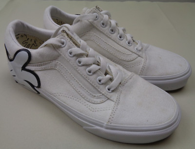 Vans x Disney Mickey Mouse Sneaker Damen UK 4,5 Weiß Canvas Schuhe Sneaker