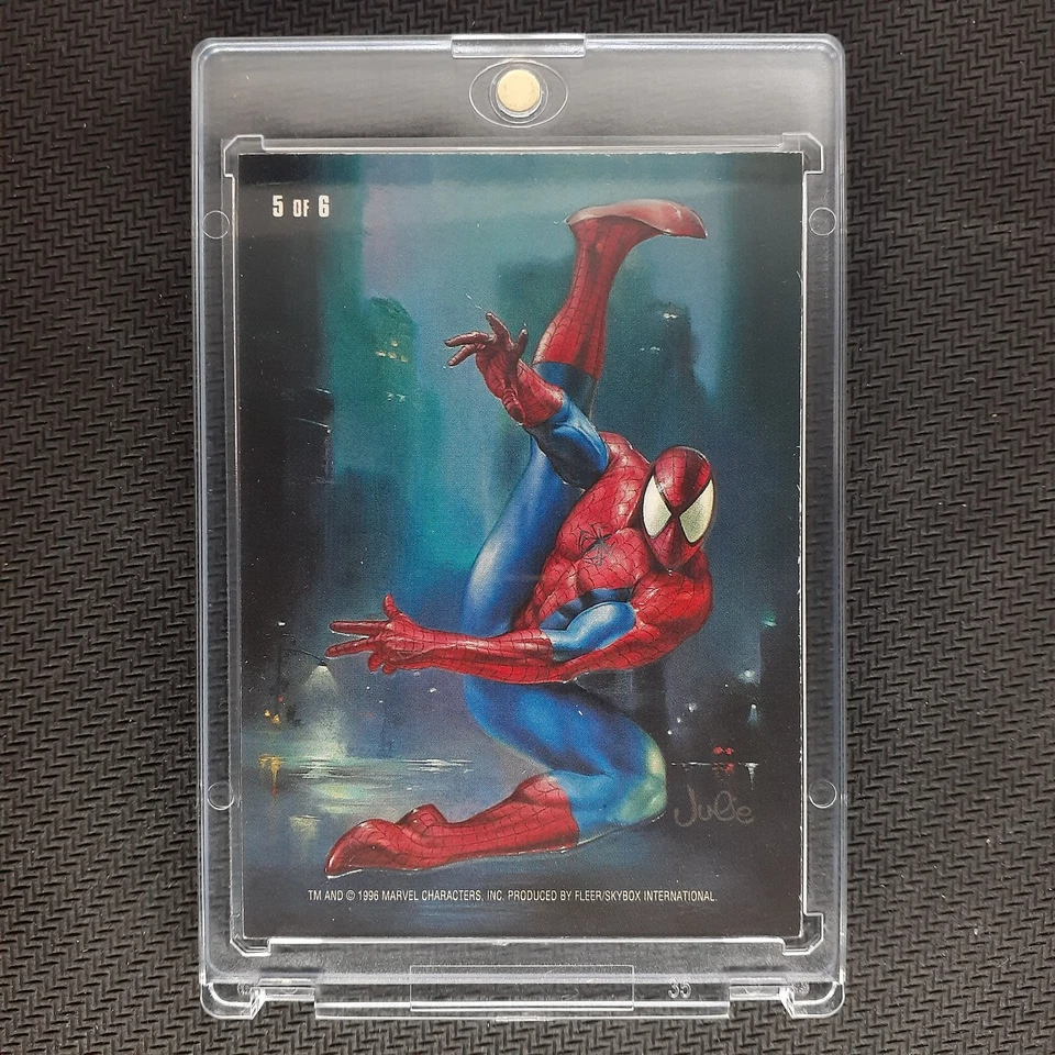 1996 Marvel Masterpieces Double Impact Card 5 of 6 Storm and Spider-man - Image 3 of 3