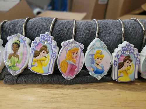 Disney Princess Shower Curtain Hooks With Faux Diamonds Set of 10 - Picture 3 of 8