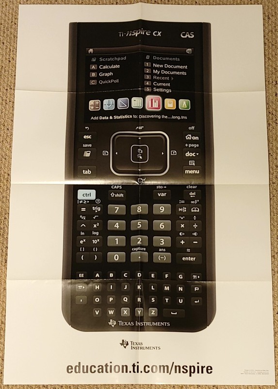 Texas Instruments TI-nspire Double Sided Poster - NEW