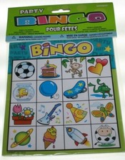Party Bingo Game by Unique, Party Game New Ages 3 Players Free Shipping