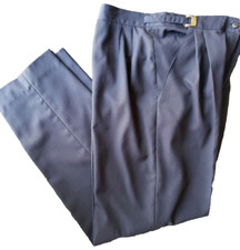 Liz Claiborne Collection Navy Pleated Dress Pants Adjustable Waistband 6