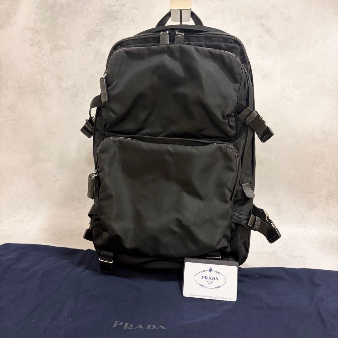 Prada Triangle Logo Saffiano Leather Backpack Black Used | eBay Prada Triangle Logo Saffiano Leather Backpack Black Used | eBay