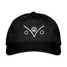 Volkswagen Vw Bulli Front Outline Embroidery White Snap-back Baseball Cap