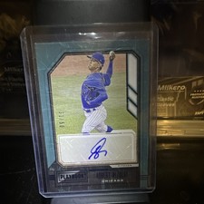 Panini 2021 Chronicles PlayBook Adbert Alzolay Blue Auto Cubs #PA-AA /50