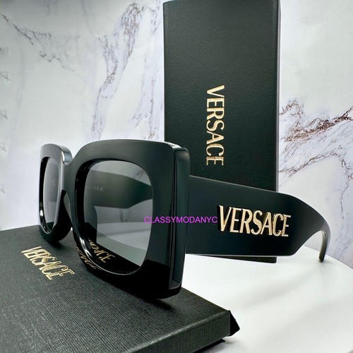 New VERSACE Sunglasses Black Gold Sabrina Carpenter Collaboration Square Italy - 第 20/20 張圖片