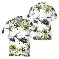 United States Army Helicopter Hawaiian Shirt Helicopter Shirt For Men