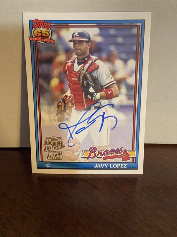 2016 Topps Archives Fan Favorites Auto Javy Lopez Atlanta Braves FFA-JL