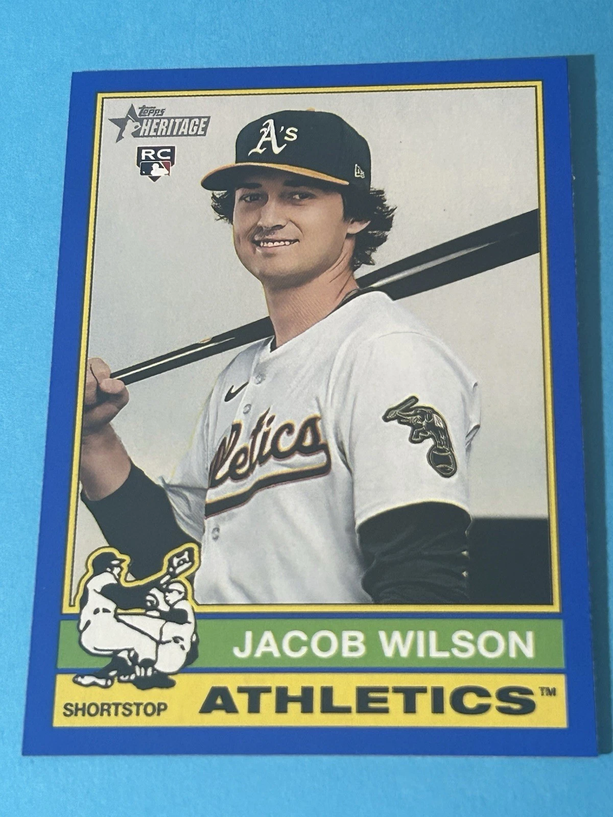 Jacob Wilson 2025 Topps Heritage “Blue Border” Rookie Card