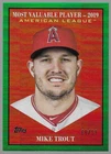 MIKE TROUT 2025 Topps Update 2019 MVP Green Foil Card #MV-9- #ed 68/99