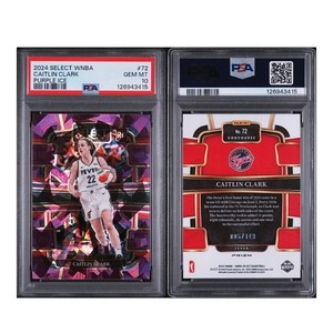 2024 Panini Select WNBA - Concourse Caitlin Clark #72 Purple Ice Prizm /149 (RC)