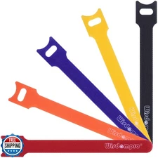 50 Pack 6 Inches Hook and Loop Cable Ties, Self-gripping Fastening Cord Strap