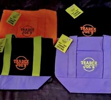 FREE SHIP Trader Joe's Mini Halloween Canvas Tote Bag Set Of 4 RARE LIMITED 