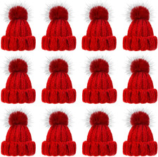 Mini Christmas Knit Hats Doll Crafts Xmas Tiny Small Christmas Knit Hats Tree Or