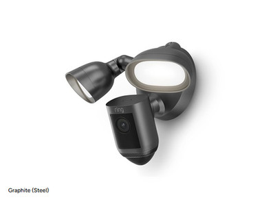 NEW Ring Floodlight Cam Wired Pro Bird Eye View 3D Detection Graphite Steel RARE