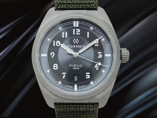 FORMEX Field Automatic Gen 2 Titanium Grey Dial Green Nylon Strap 150m Box Paper