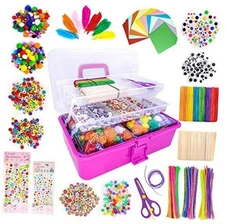 1405 Pcs Art and Craft Supplies for Kids, Toddler DIY Craft Art C0-Rosered