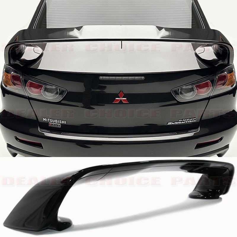 GLOSS BLACK EVO X Style Spoiler High Wing for 2008-2016 2017