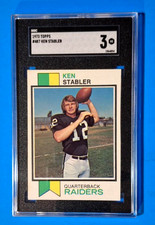 ? 1973 Topps #487 Ken Stabler Rookie Card Oakland Raiders SGC 3 VG. rookie card picture