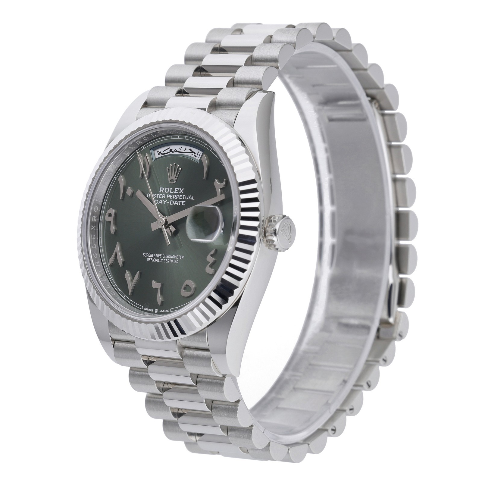 Rolex Day-Date 40 228236 with 40mm Platinum case and Green dial. Excellent co... image 5