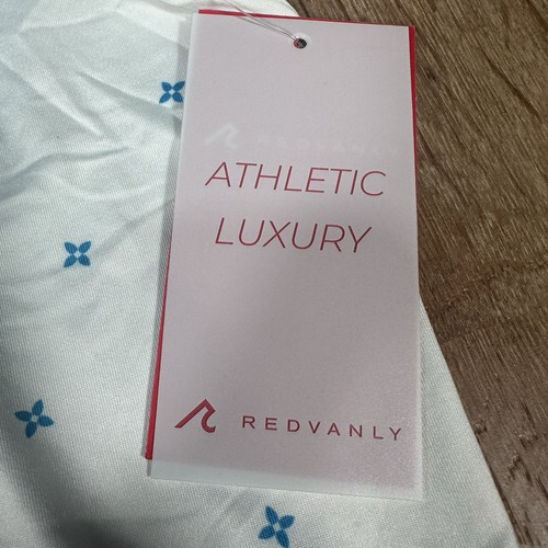 NEW Redvanly Men's Size XL Short Sleeve White Blue Shirt Savile Polo Golf - Picture 5 of 9