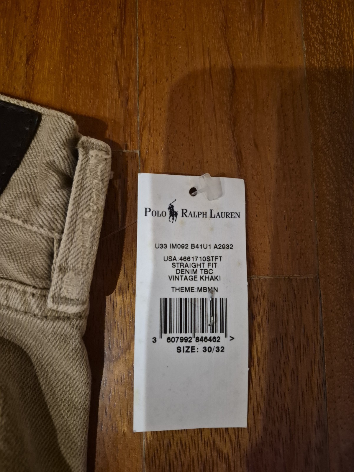 Ralph Lauren Beige Denim 5 Pocket Pants Size 30/32 Regular Never... thumbnail 3