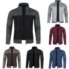 Autumn Winter Men's Cardigan Sweaters Man Slim Fit Knitwear Zip-Up Coats Jackets