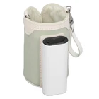 (Green) Portable Bottle Warmer Universal Travel Milk Warmer Cover Digital