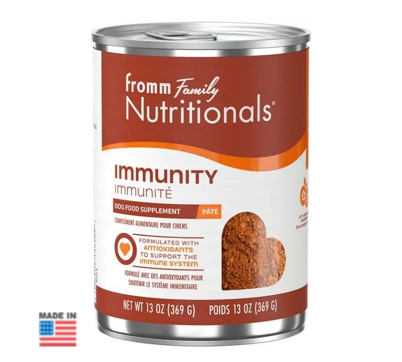 “NEW” Fromm Family Nutritionals Immunity Recipe Canned Dog Food 12/13oz Cans