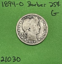 1894-P Barber / Liberty Head Quarter .25c Good