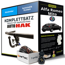 Für ALFA ROMEO Mito 955 Anhängerkupplung abnehmbar +eSatz 7pol 09.2008-jetzt NEU
