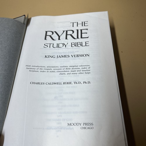 Ryrie Study Bible 1978 KJV King James Red Letter Moody Hardcover - Bild 2 von 7