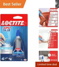Super Glue Gel Control, 0.14 fl oz - Fast Drying Clear Adhesive for All Repairs