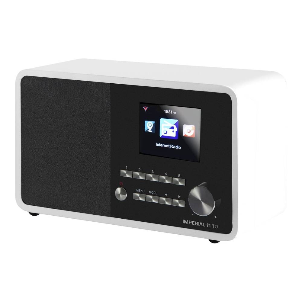 Radio Imperial i110 USB blanc compacte avec connectivité Wifi et grand écran
