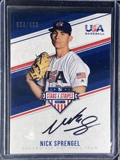 Sprengel, Nick - 2018 USA Stars & Stripes - Autograph - 386/499