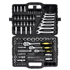 121Piece Mechanics Tool Set 14 38 12 Drive Sockets SAE and Metric