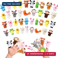 60 Pcs Finger Puppets Set - 19 Different Stuffed Animal Finger Puppets Bulk East