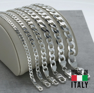 Miami Cuban Link Chain in Silver - theo grace 【Miami Cuban Curb 