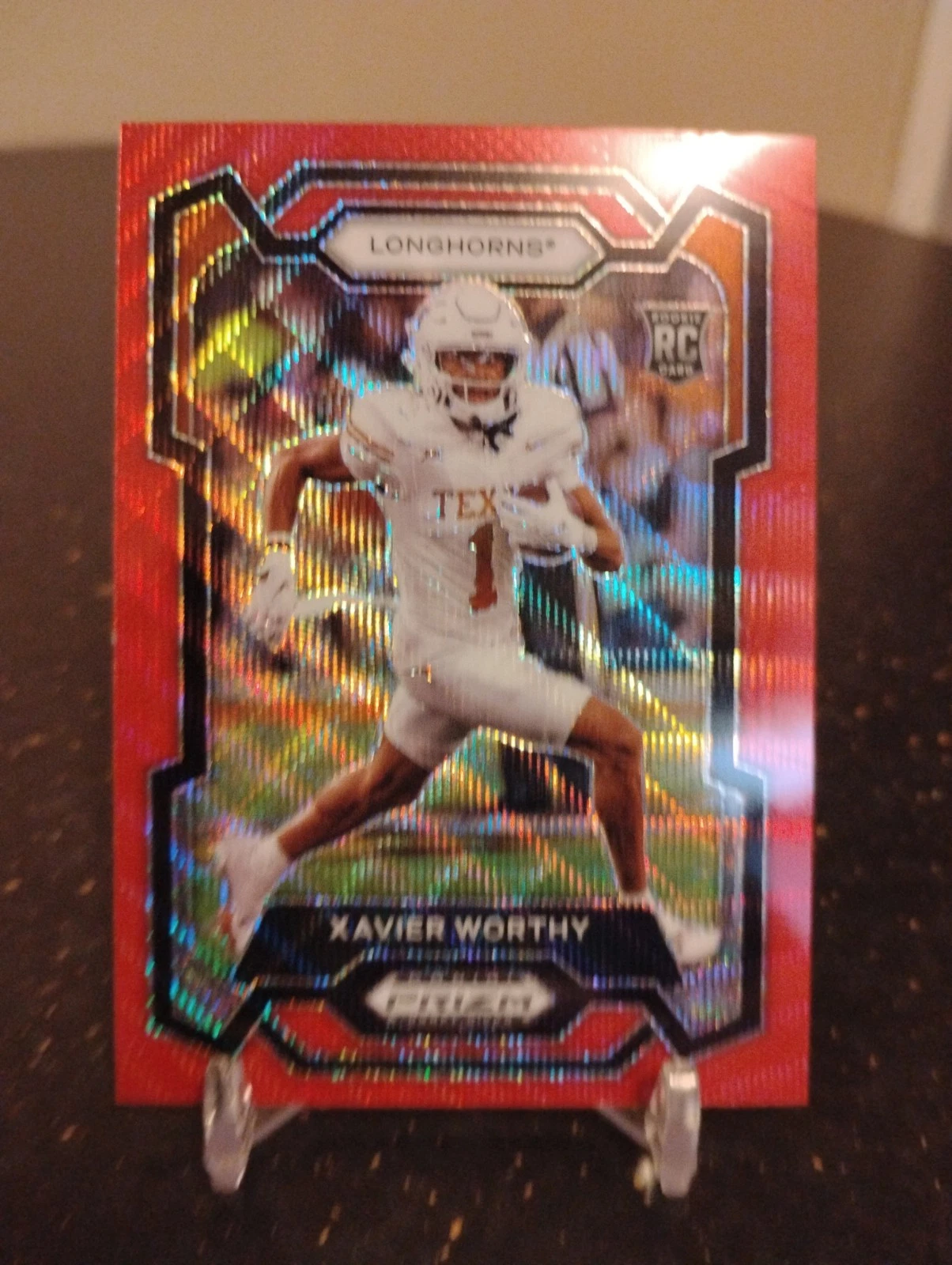 2024 Panini Prizm Draft Picks - #153 Xavier Worthy (RC) Red wave prizm