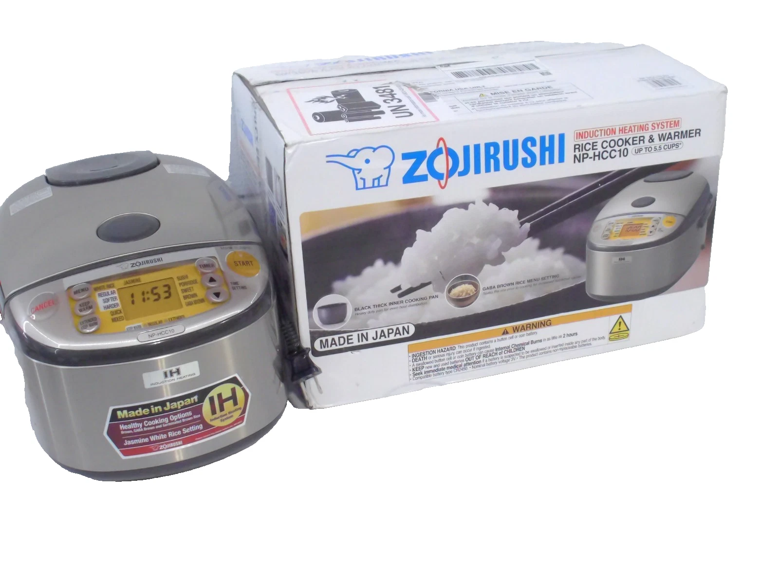 Zojirushi NP-HCC10XH Induction Heating System Rice Cooker & Warmer 5 CUP READ