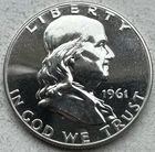 1961 Proof Franklin Half Dollar 90% Silver-INV#8416