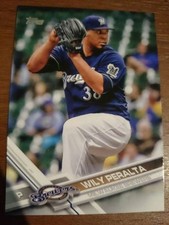WILY PERALTA 2017 Topps Baseball Series 1 #70 MLB Rookie Card, NM/MT NNC. rookie card picture