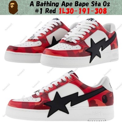 A Bathing Ape Bape Sta Os #1 Red 1L30-191-308 Herren Gr.
