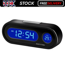 Car Electronic Clock Luminous Thermometer LED Digital Display Dashboard Clock UK